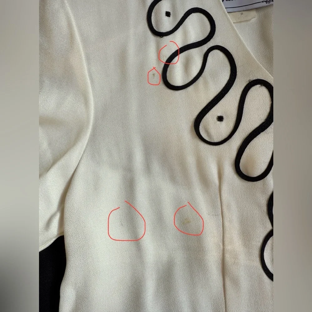 Vintage Elegant Black and White Dress - Picture 11 of 11